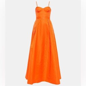 NWT $780 Rebecca Vallance Carmelita a-line gown in orange